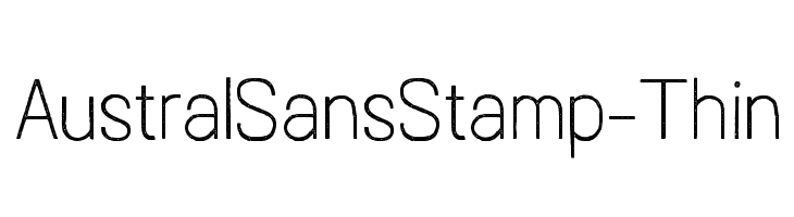 AustralSansStamp-Thin Шрифта