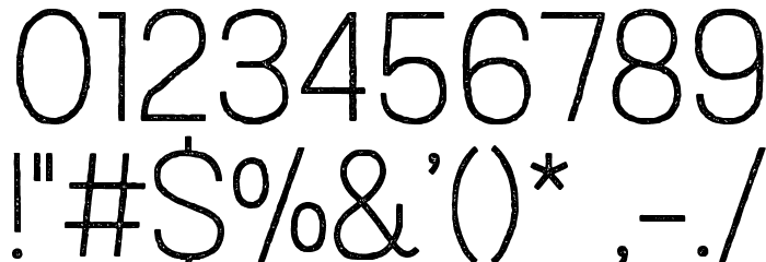 AustralSansStamp-Thin Font OTHER CHARS