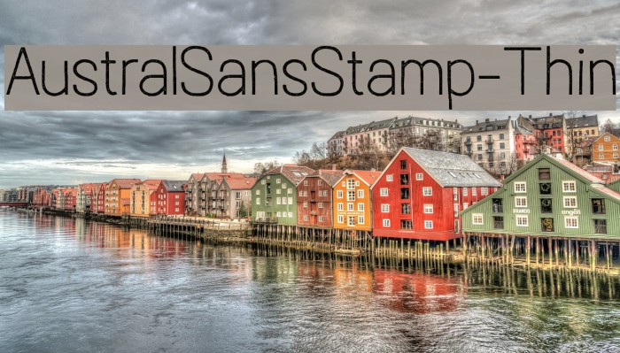 AustralSansStamp-Thin Font examples