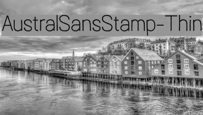 AustralSansStamp-Thin Шрифта examples