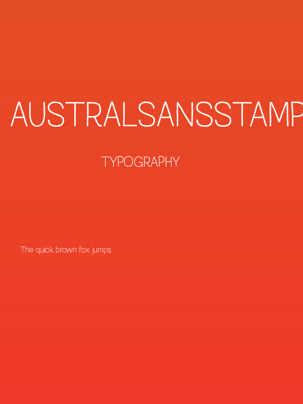 AustralSansStamp-Thin Poster