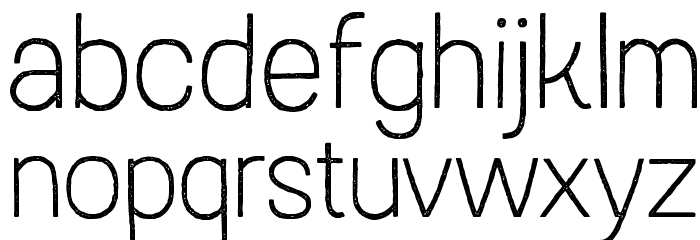 AustralSansStamp-Thin Font LOWERCASE