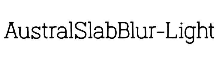 AustralSlabBlur-Light  font caratteri gratis