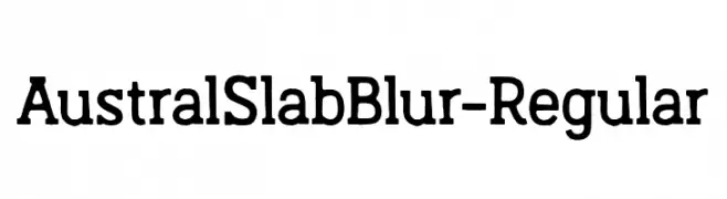 AustralSlabBlur-Regular  Descarca Fonturi Gratis