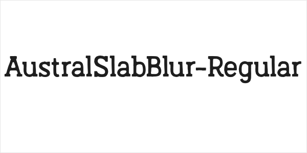 AustralSlabBlur-Regular Logo
