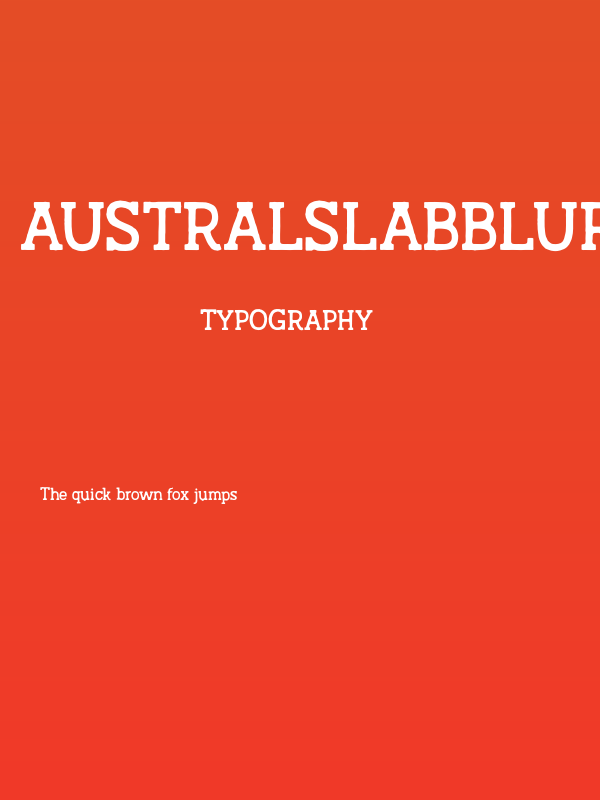 AustralSlabBlur-Regular Poster