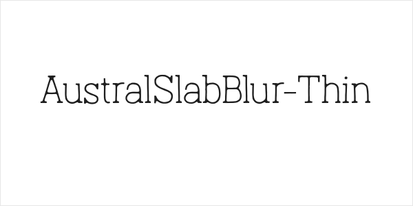 AustralSlabBlur-Thin Logo