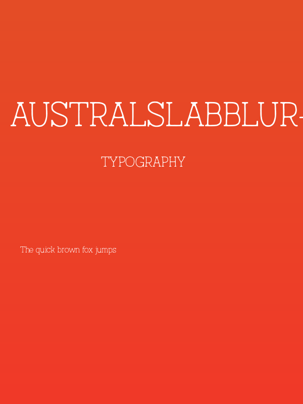 AustralSlabBlur-Thin Poster