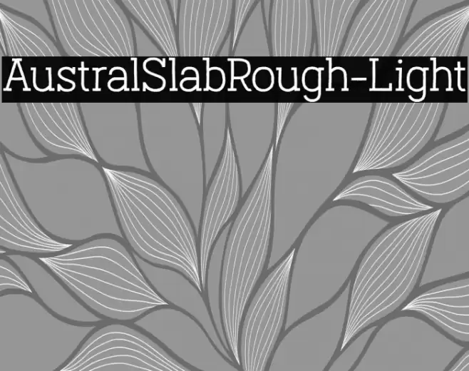 AustralSlabRough-Light Font examples