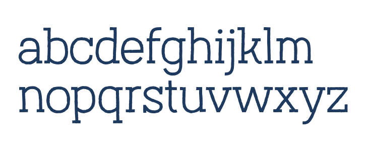 AustralSlabRough-Light Lowercase