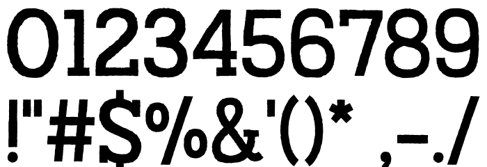 AustralSlabRough-Regular Font OTHER CHARS