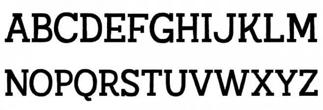 AustralSlabRough-Regular 字体 大写