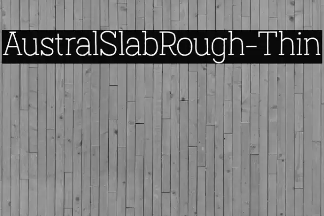 AustralSlabRough-Thin Font examples