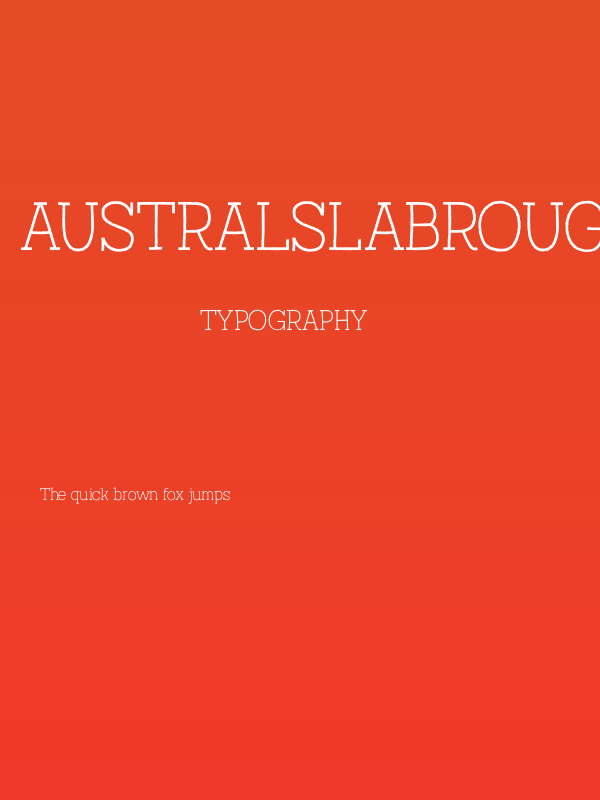 AustralSlabRough-Thin Poster