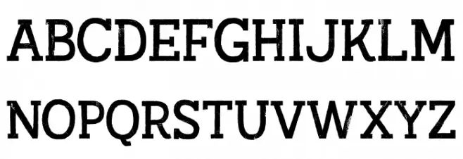 AustralSlabRust-Regular 字体 大写