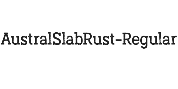 AustralSlabRust-Regular Logo