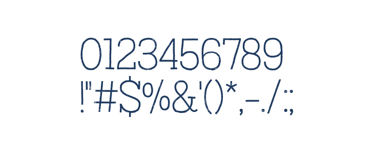 AustralSlabRust-Thin Other Characters