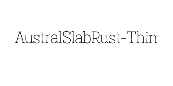 AustralSlabRust-Thin Logo