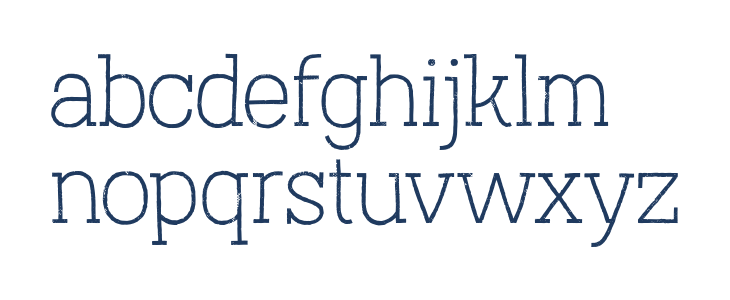 AustralSlabRust-Thin Lowercase