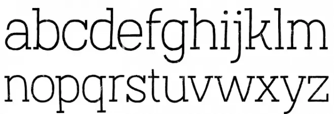 AustralSlabRust-Thin Schriftart Kleinbuchstaben