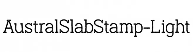 AustralSlabStamp-Light  font caratteri gratis