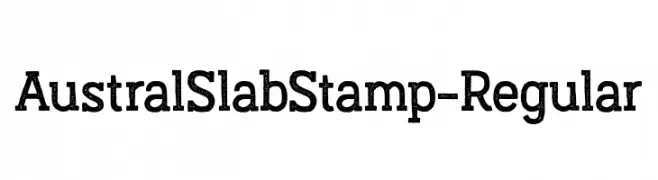 AustralSlabStamp-Regular  Descarca Fonturi Gratis