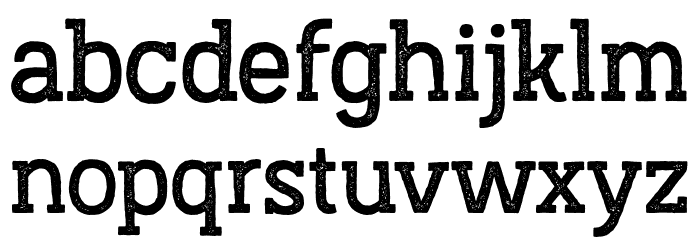 AustralSlabStamp-Regular Font LOWERCASE