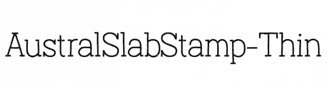 AustralSlabStamp-Thin  font caratteri gratis