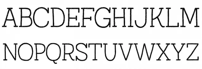 AustralSlabStamp-Thin フォント 大文字