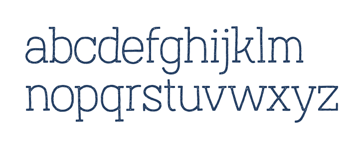 AustralSlabStamp-Thin Lowercase