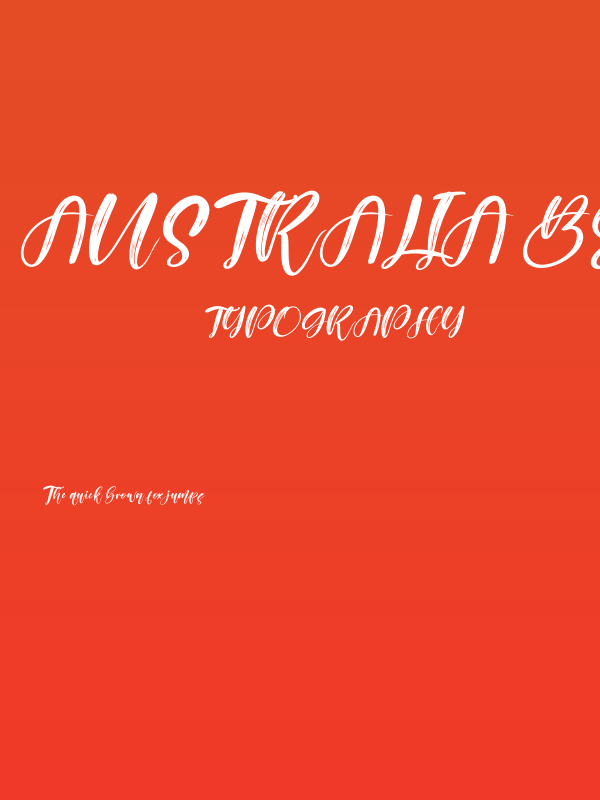 Australia Beauty Italic Poster