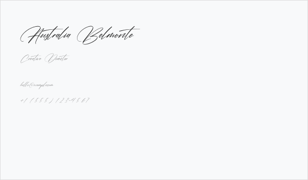 Australia Belmonte Business Card