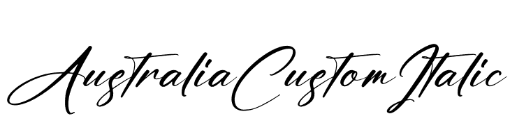 Australia Custom Italic  免费字体下载