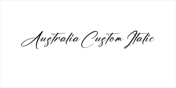 Australia Custom Italic Logo