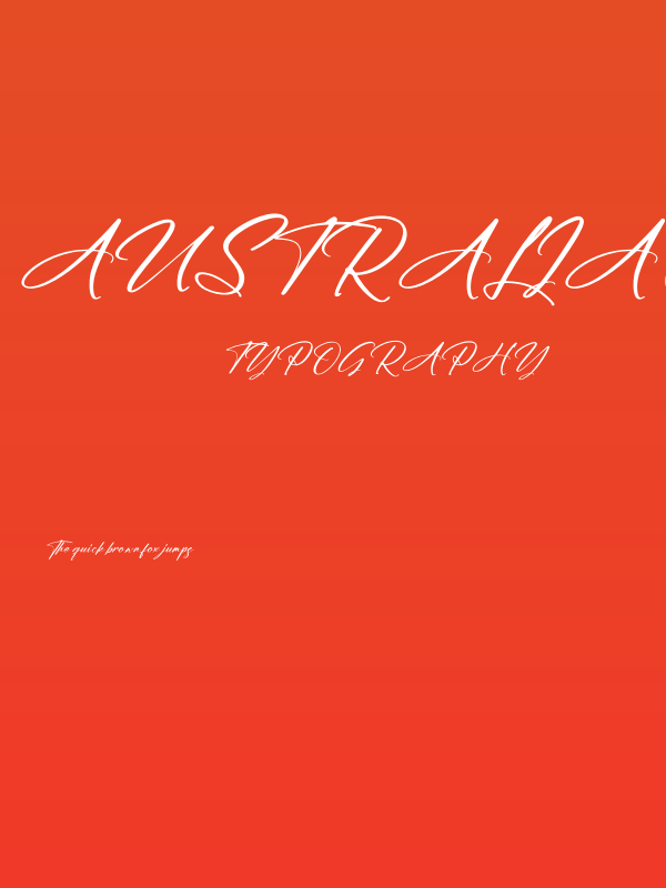 Australia Custom Italic Poster