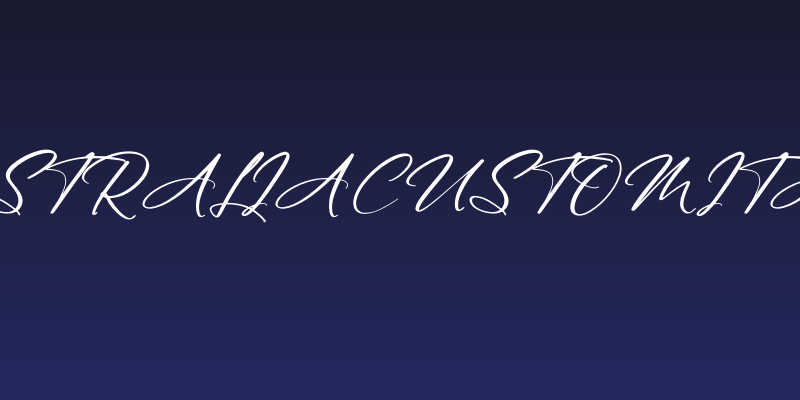 Australia Custom Italic Social Header