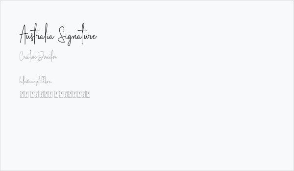 Australia Signature Business Card