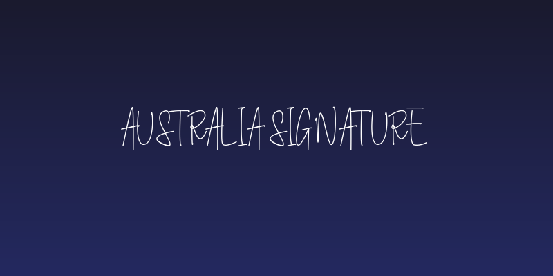 Australia Signature Social Header