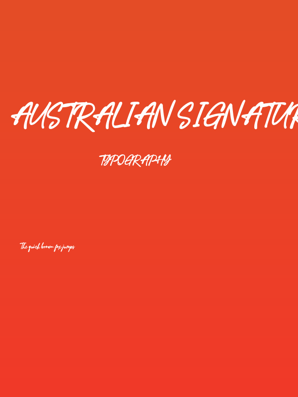 Australian Signature Poster