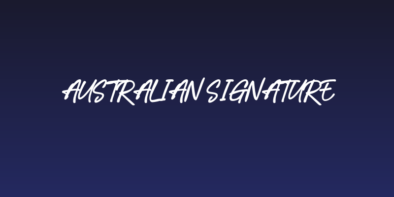 Australian Signature Social Header