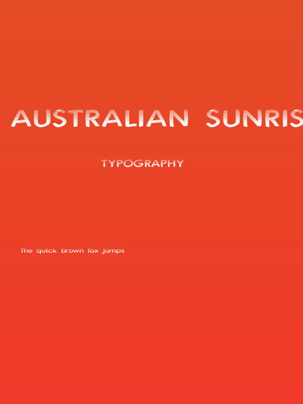 Australian Sunrise Poster