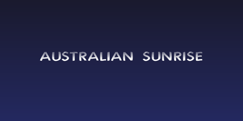 Australian Sunrise Social Header