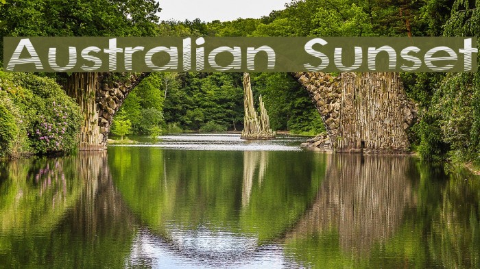 Australian Sunset Fonte examples