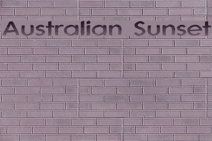 Australian Sunset Fonte examples
