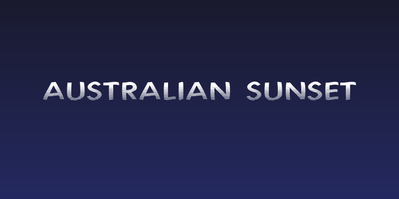 Australian Sunset Social Header