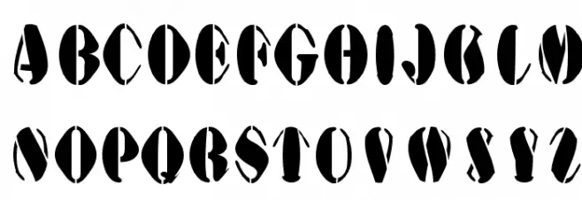 AustralianFlyingCorpsStencilA Schriftart Groß