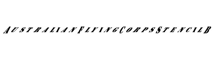 AustralianFlyingCorpsStencilB  font caratteri gratis