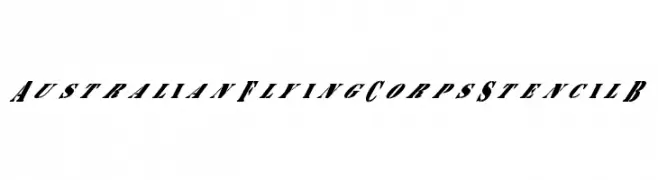AustralianFlyingCorpsStencilB  Free Fonts Download