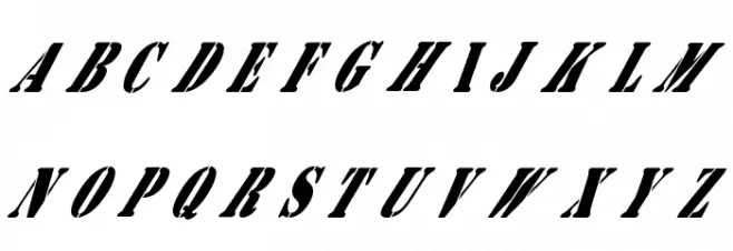 AustralianFlyingCorpsStencilB Schriftart Groß