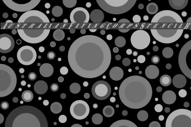 AustralianFlyingCorpsStencilB Font examples